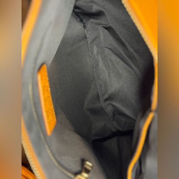 BCBG Paris Autumn “Basketball” Orange Adjustable CrossBody Hobo Bag - Picture 5 of 14